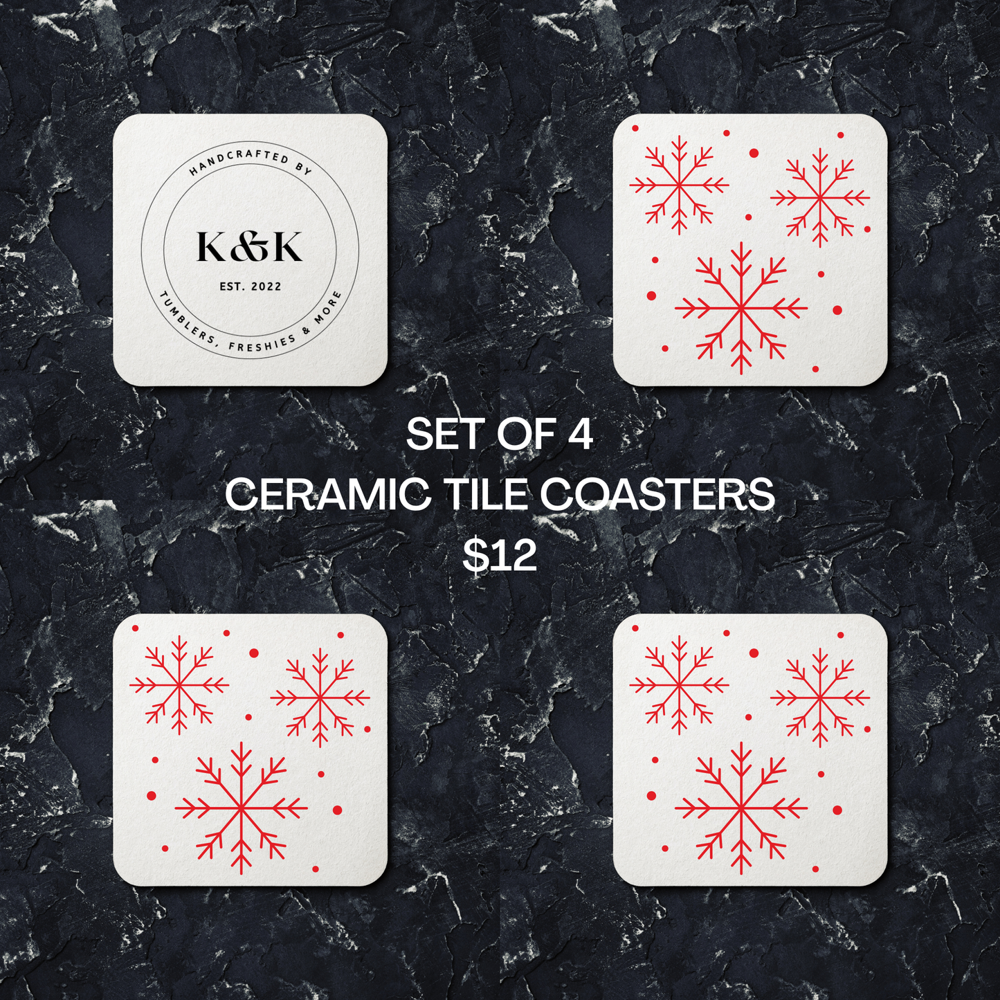 Snowflake Cluster Coasters