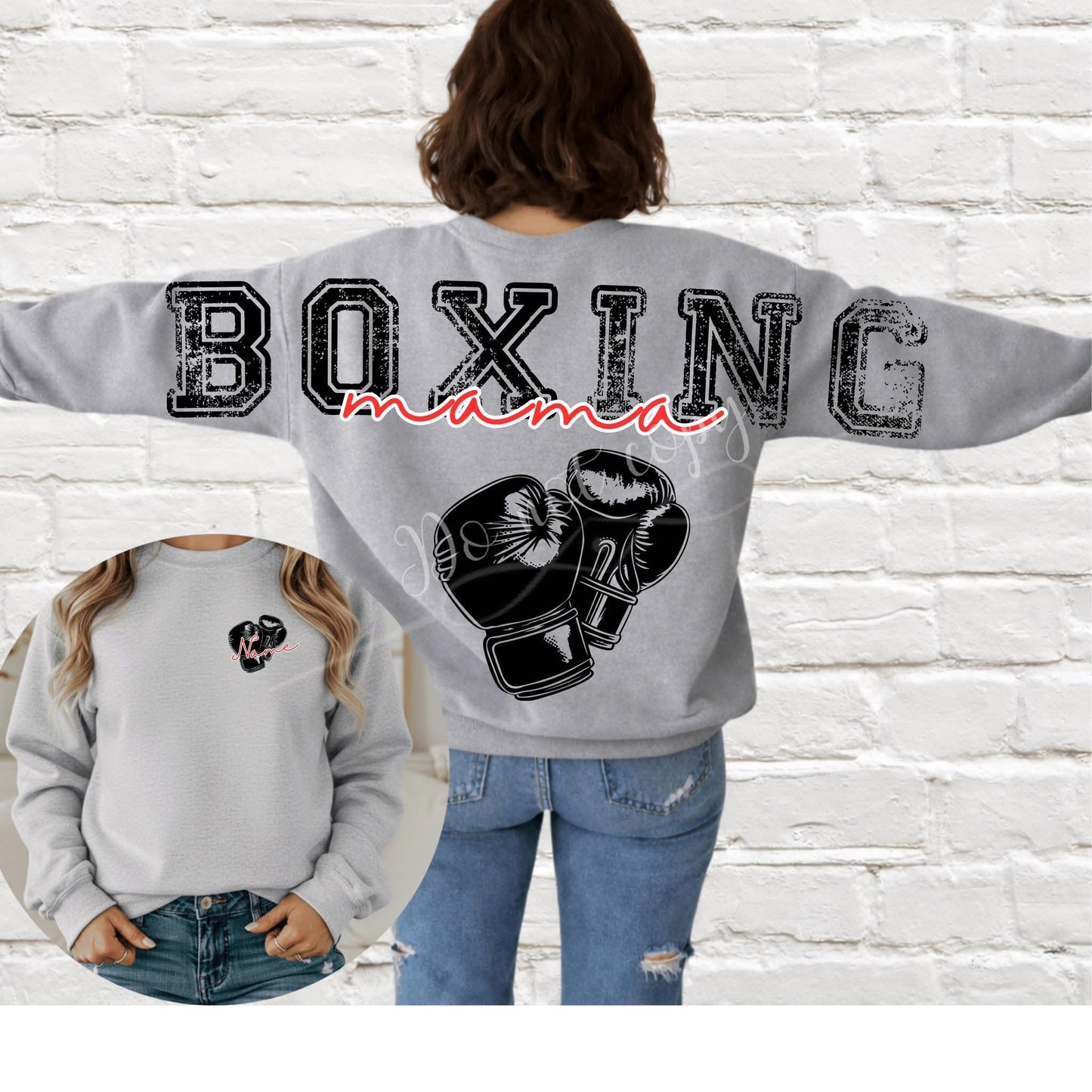 Custom mama full across the back w/ pocket design SWEATSHIRT