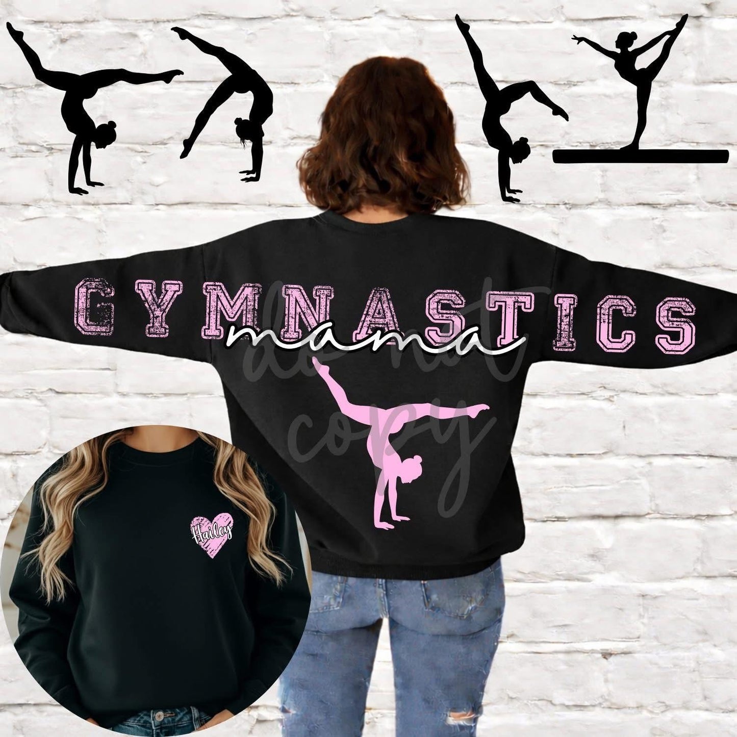 Custom mama full across the back w/ pocket design SWEATSHIRT