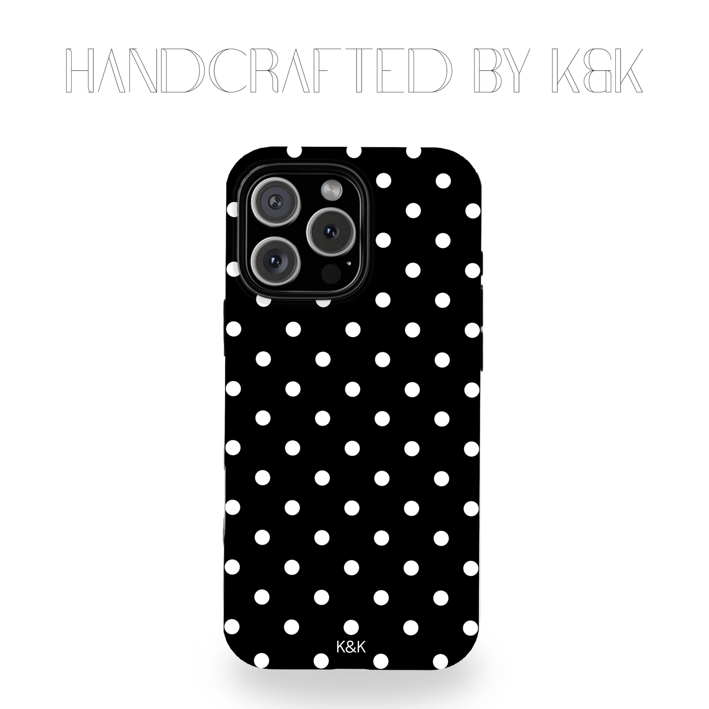 B&W Polka Dots IPhone Case