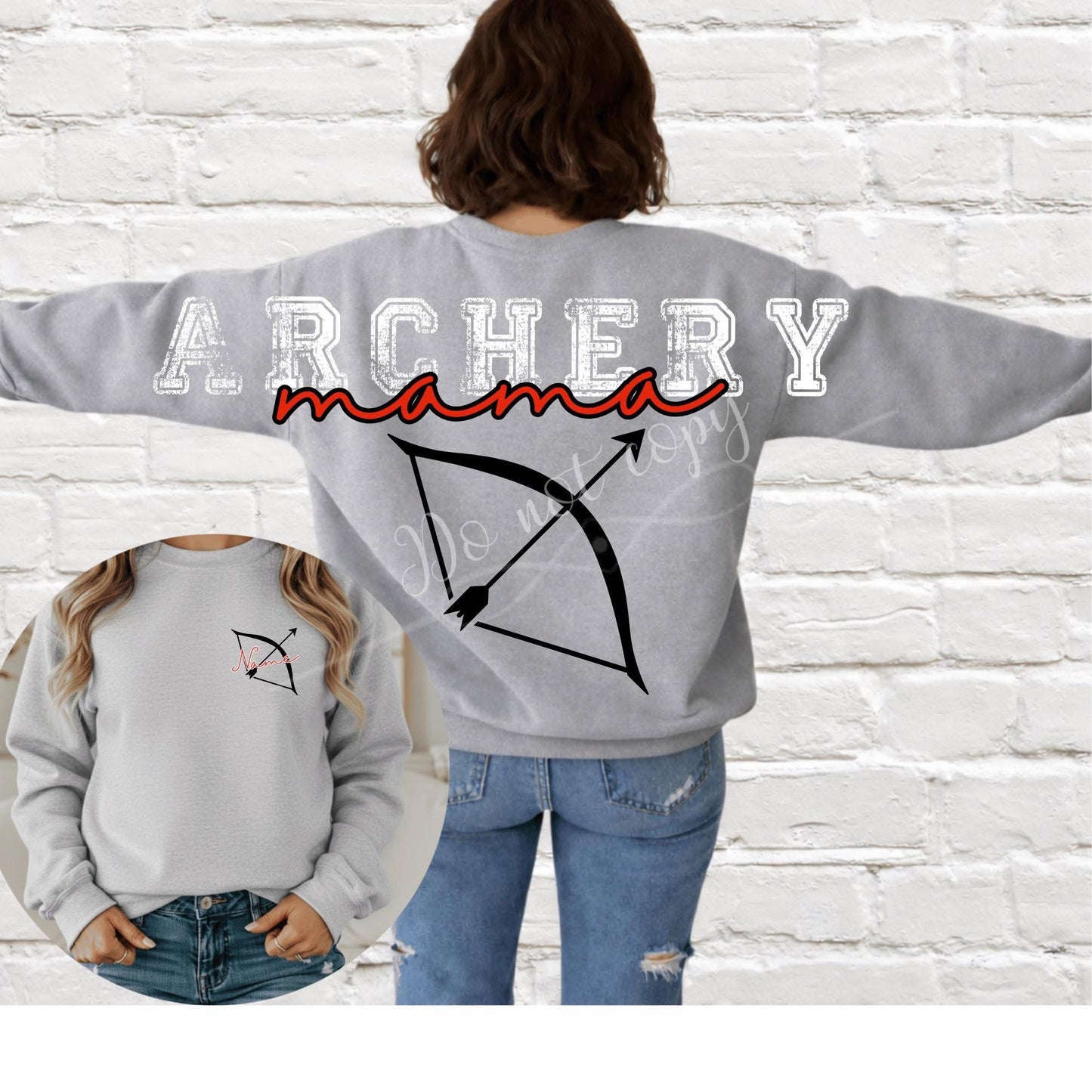 Custom mama full across the back w/ pocket design SWEATSHIRT