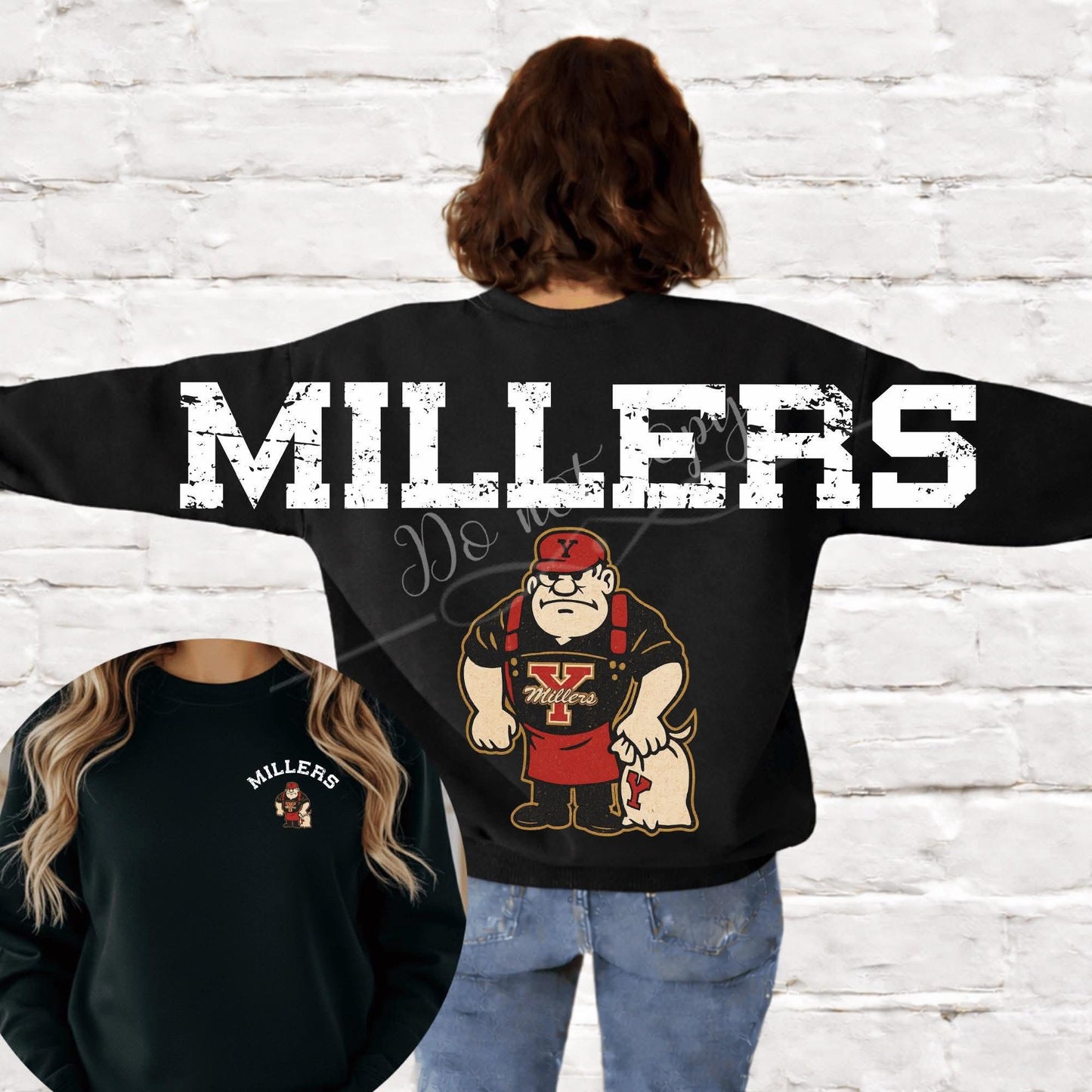 Custom mama full across the back w/ pocket design SWEATSHIRT