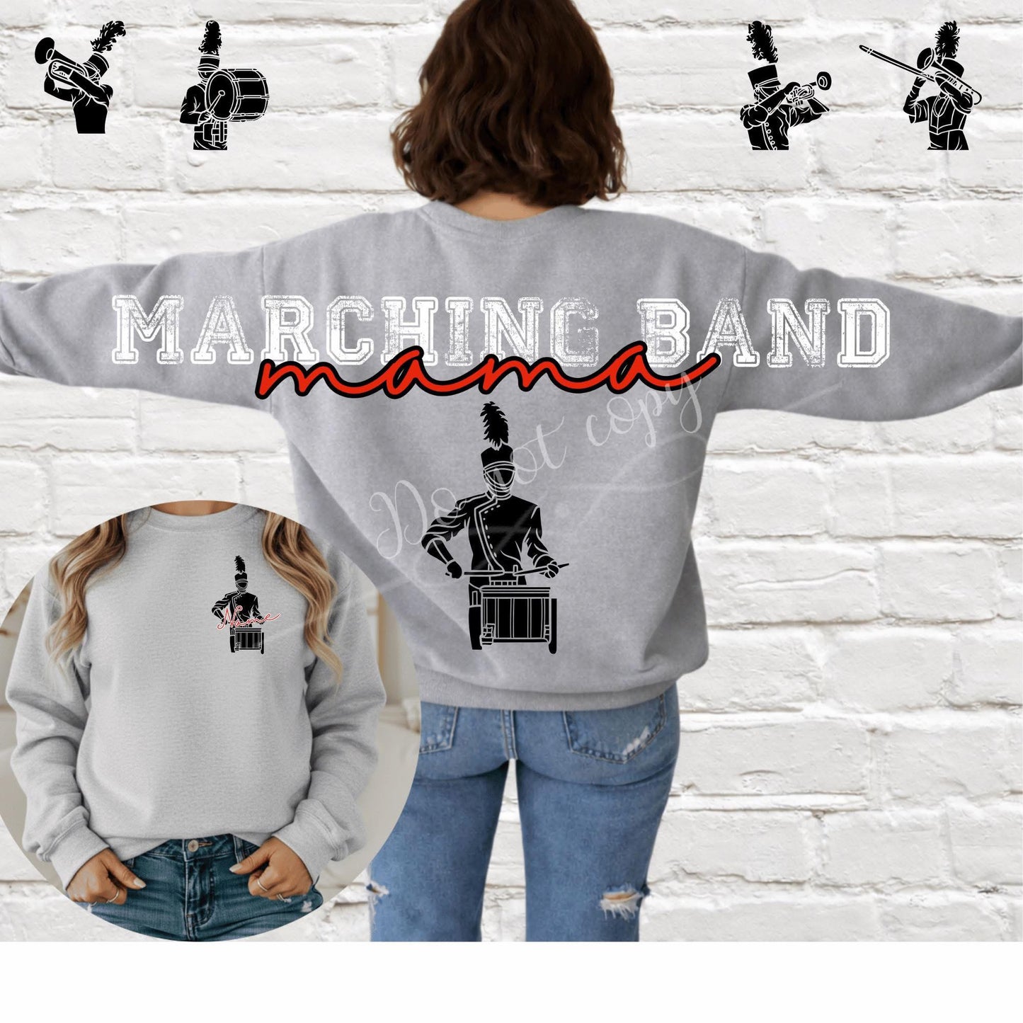 Custom mama full across the back w/ pocket design SWEATSHIRT