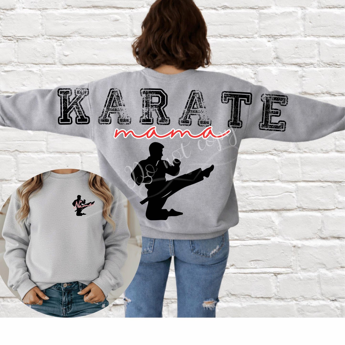Custom mama full across the back w/ pocket design SWEATSHIRT