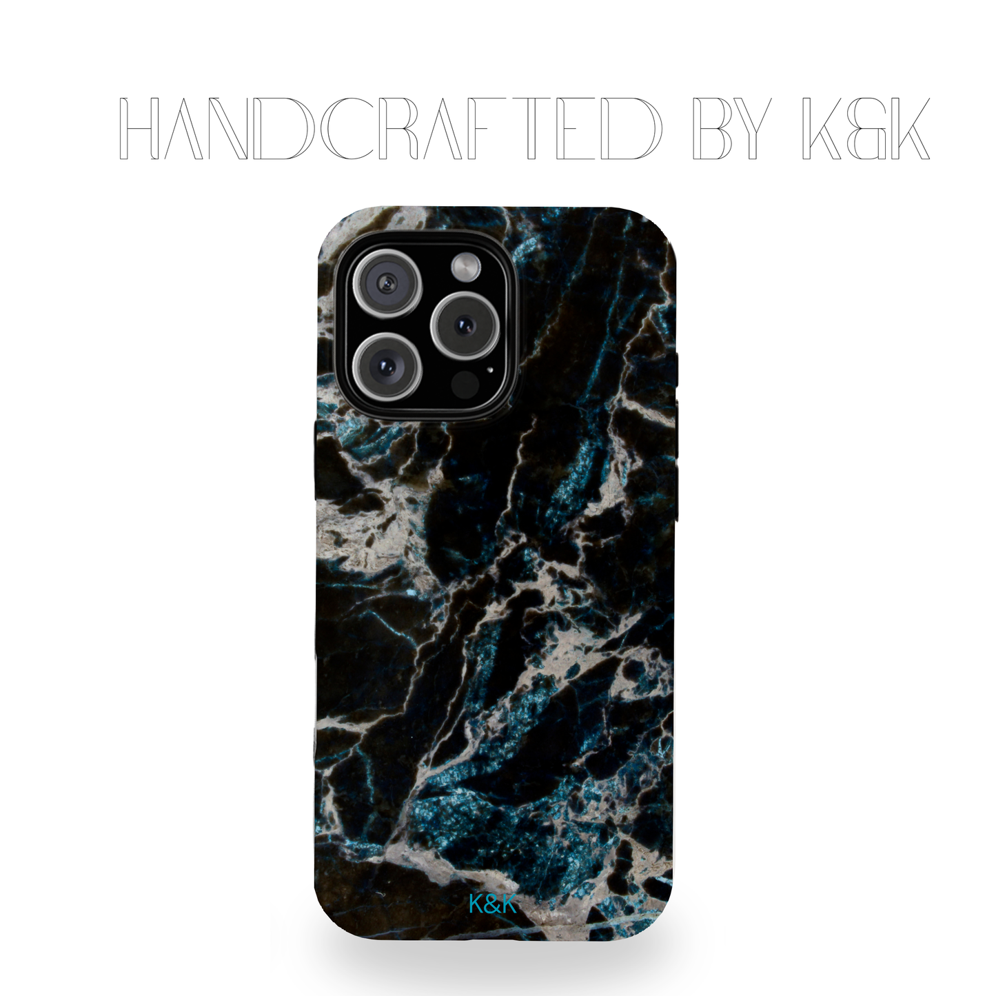 Black & Blue Marble IPhone Case