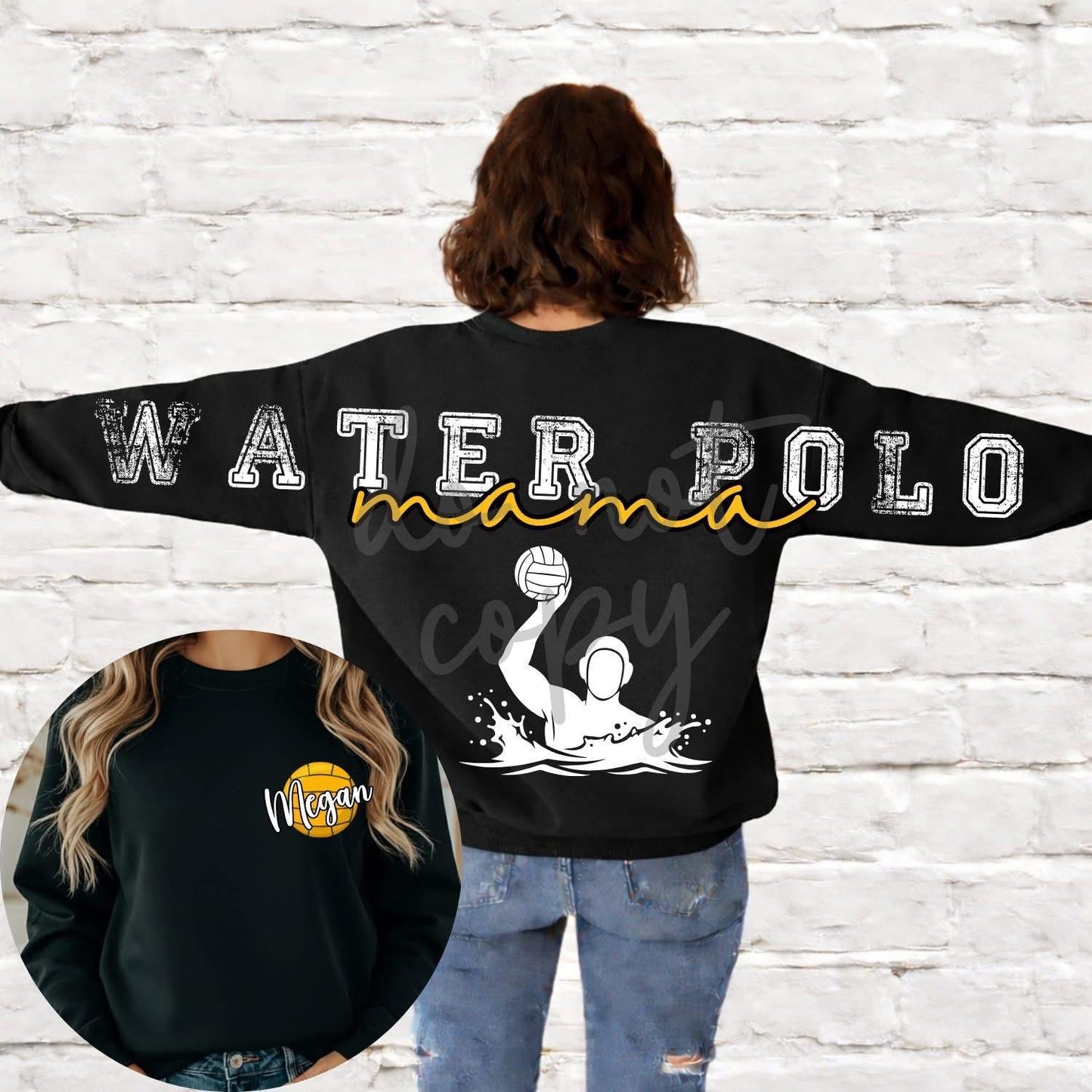 Custom mama full across the back w/ pocket design SWEATSHIRT