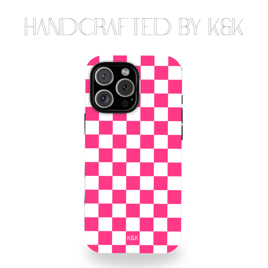 Pink Checks IPhone Case