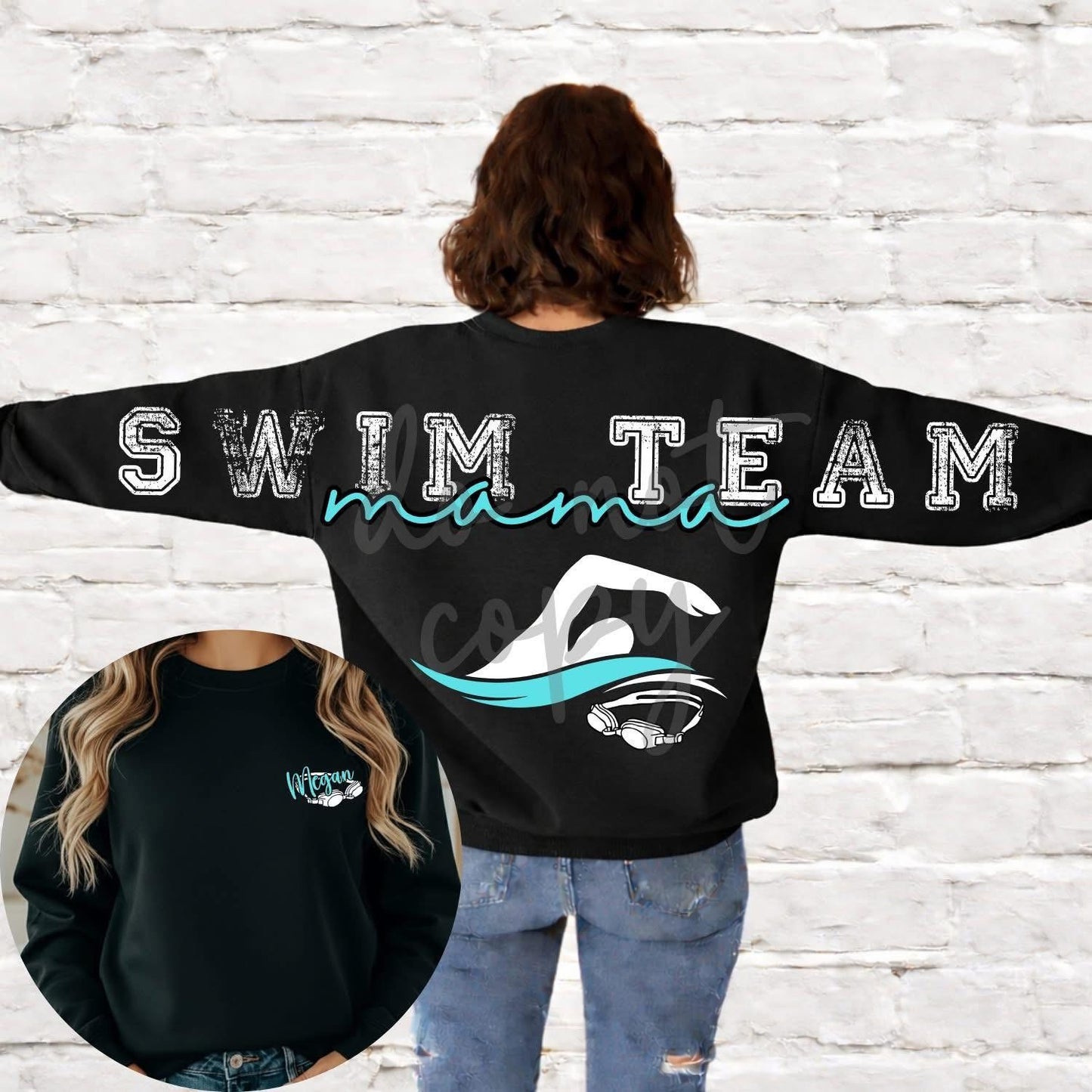 Custom mama full across the back w/ pocket design SWEATSHIRT
