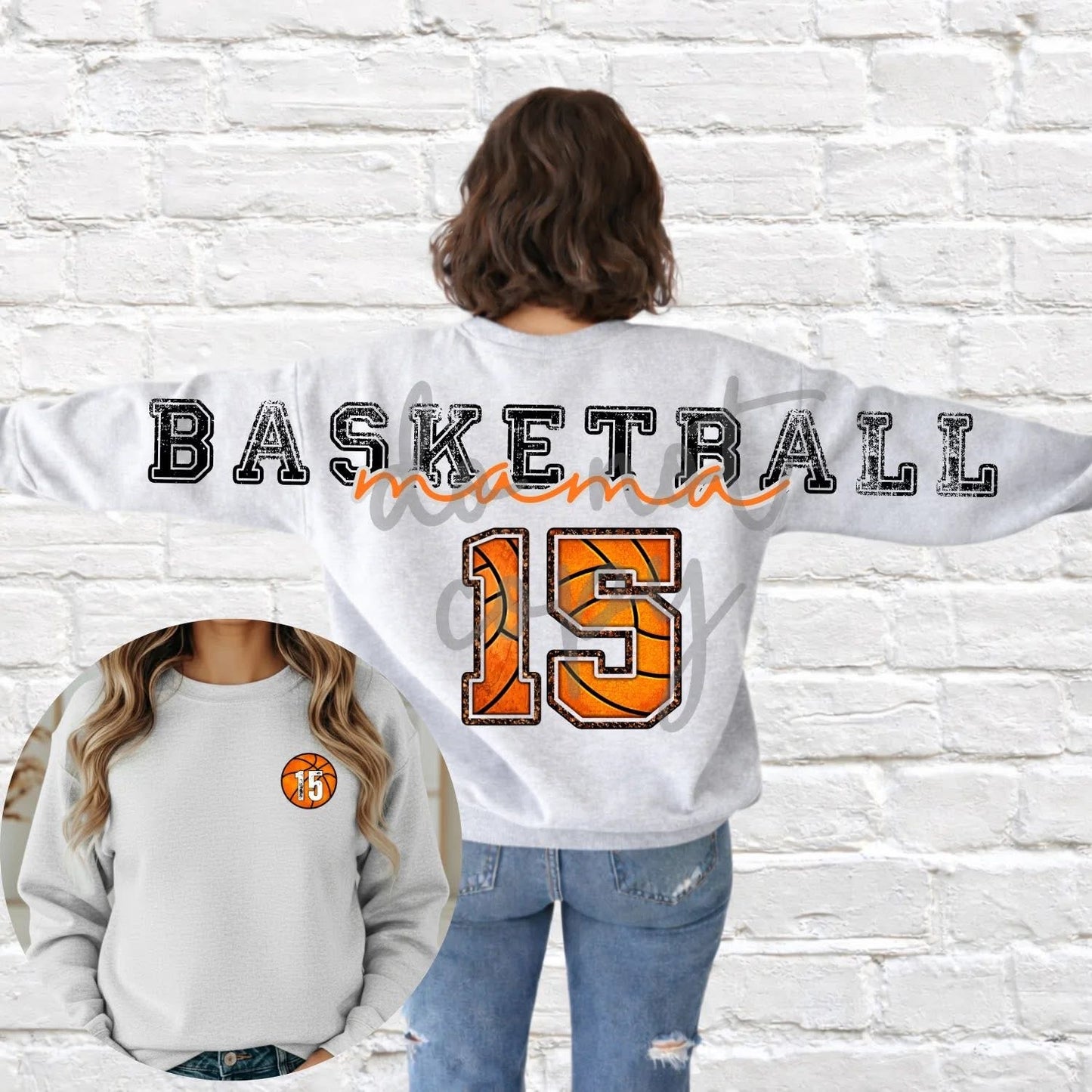 Custom mama full across the back w/ pocket design SWEATSHIRT