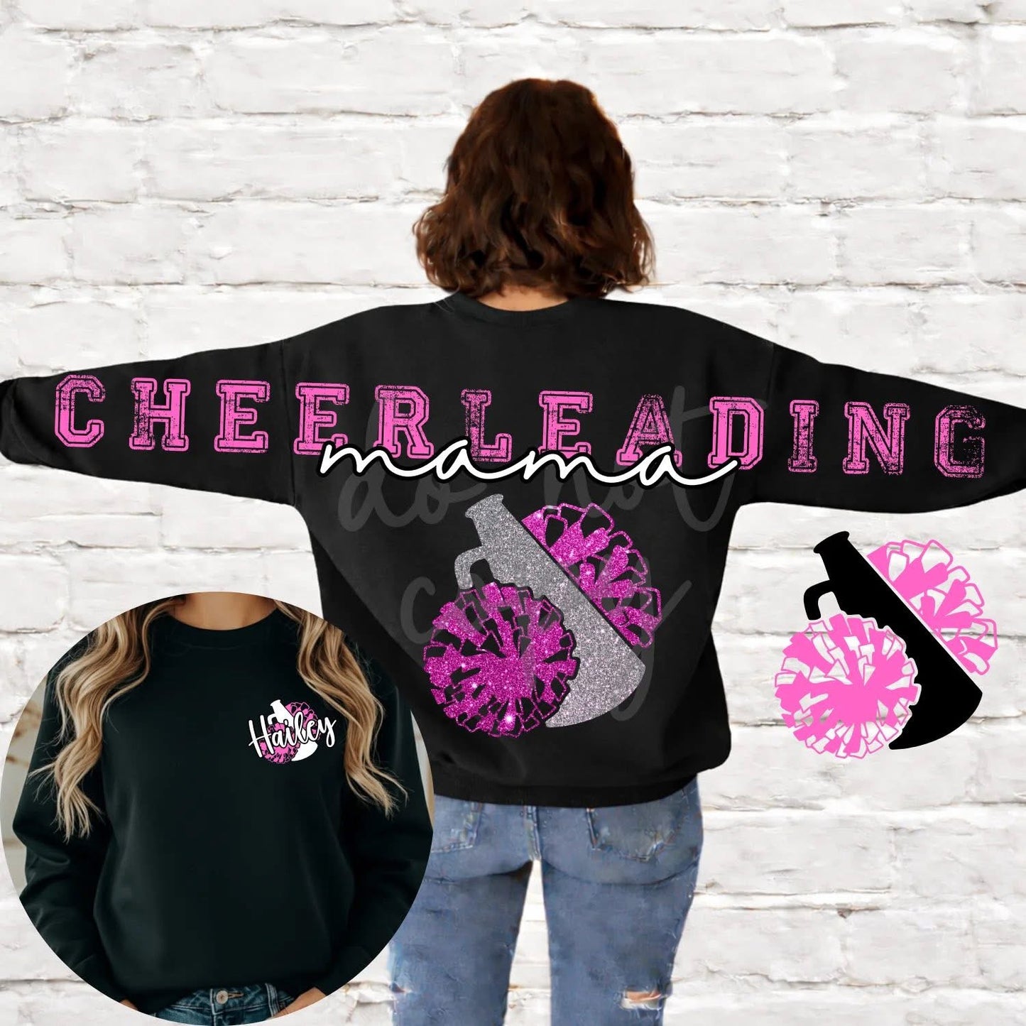Custom mama full across the back w/ pocket design SWEATSHIRT