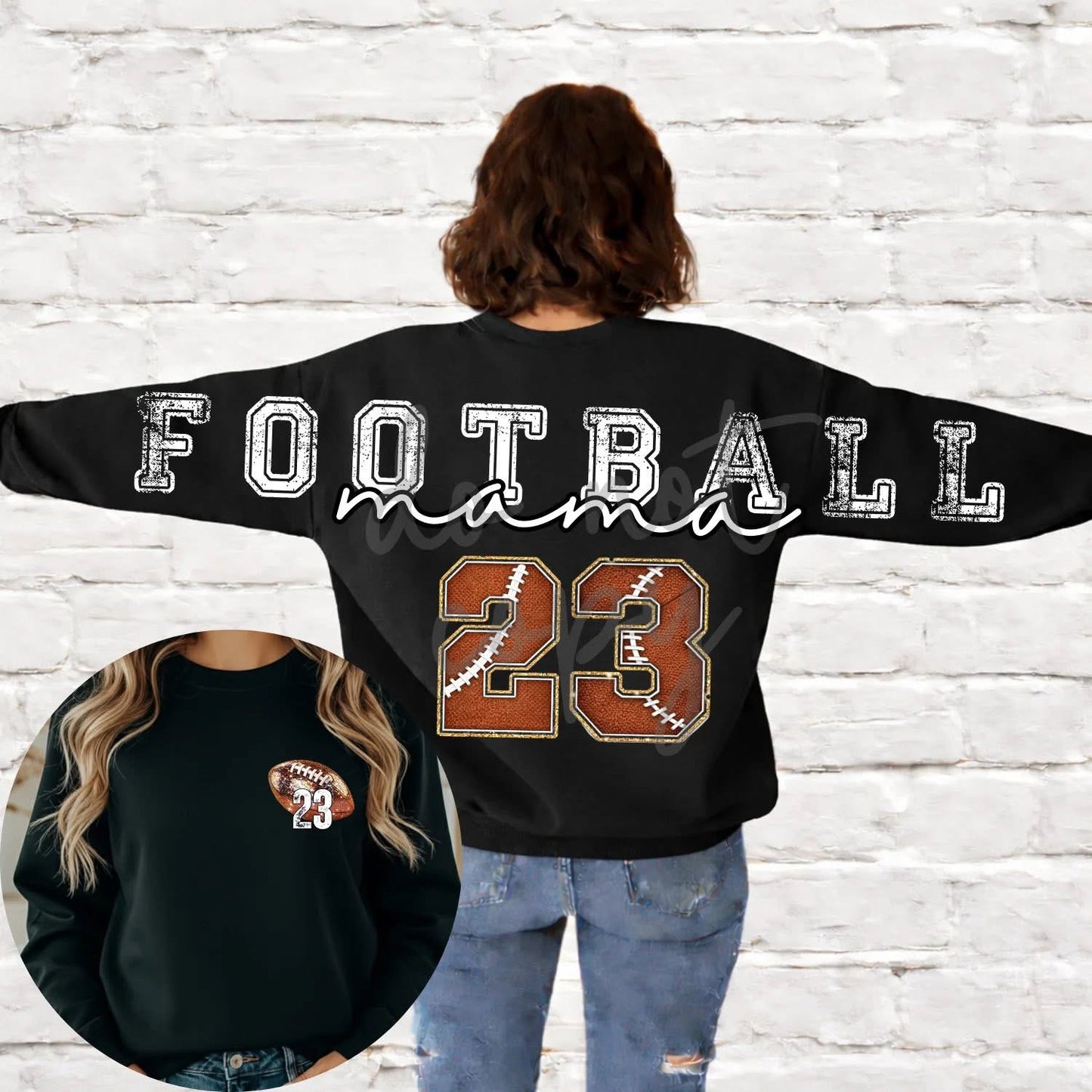 Custom mama full across the back w/ pocket design SWEATSHIRT