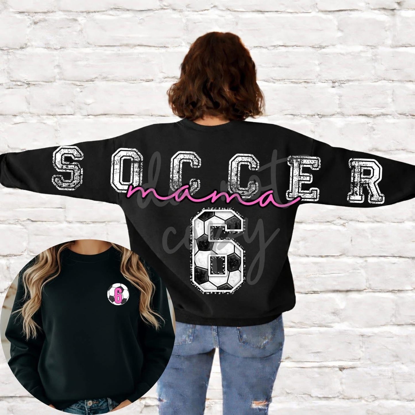 Custom mama full across the back w/ pocket design SWEATSHIRT