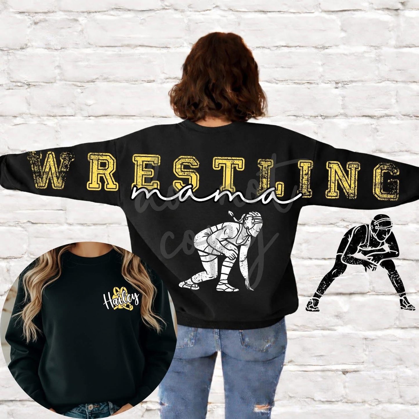 Custom mama full across the back w/ pocket design SWEATSHIRT