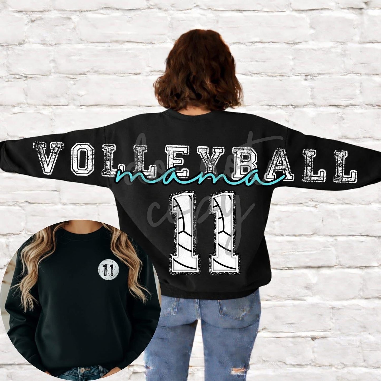 Custom mama full across the back w/ pocket design SWEATSHIRT