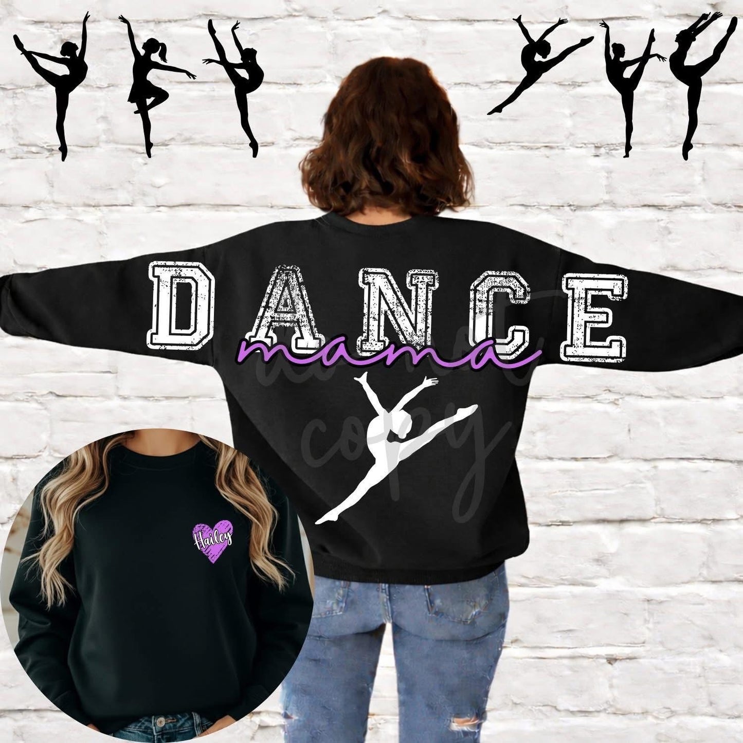 Custom mama full across the back w/ pocket design SWEATSHIRT