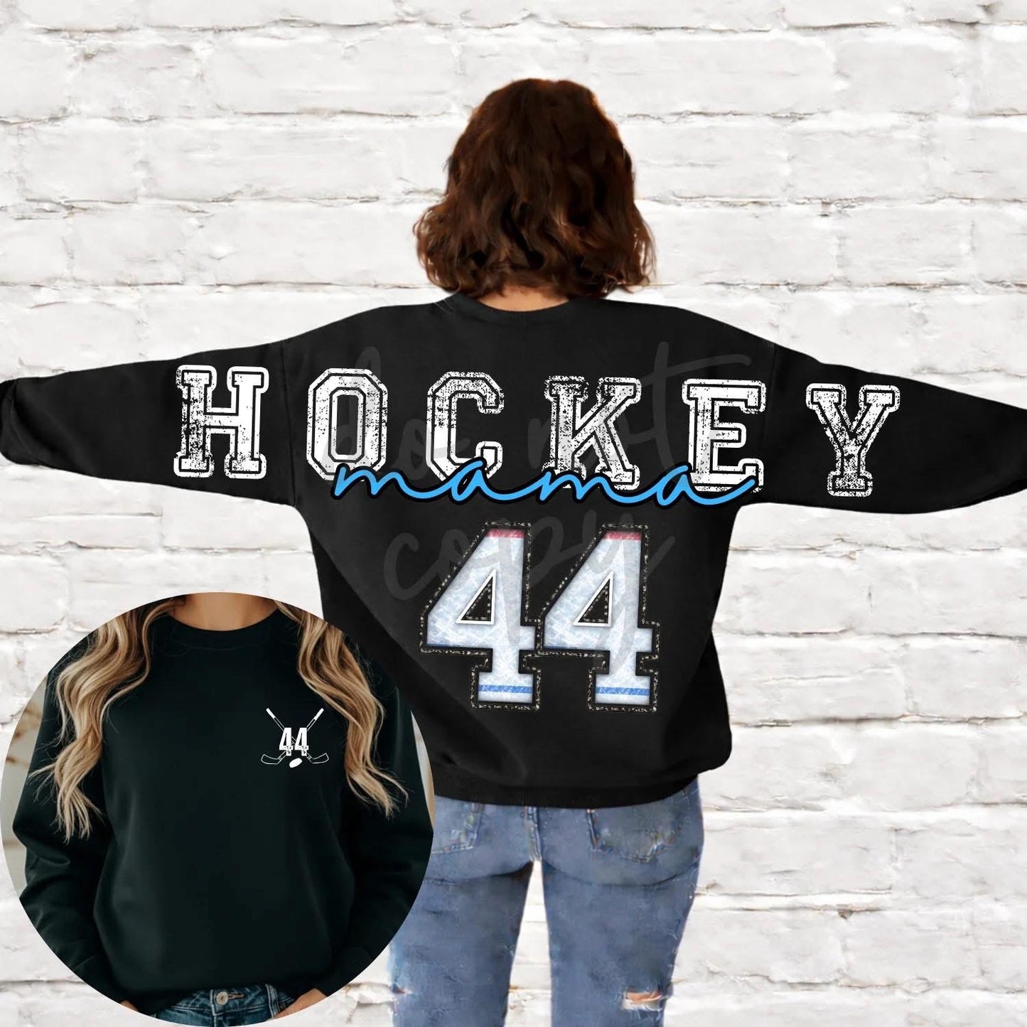 Custom mama full across the back w/ pocket design SWEATSHIRT