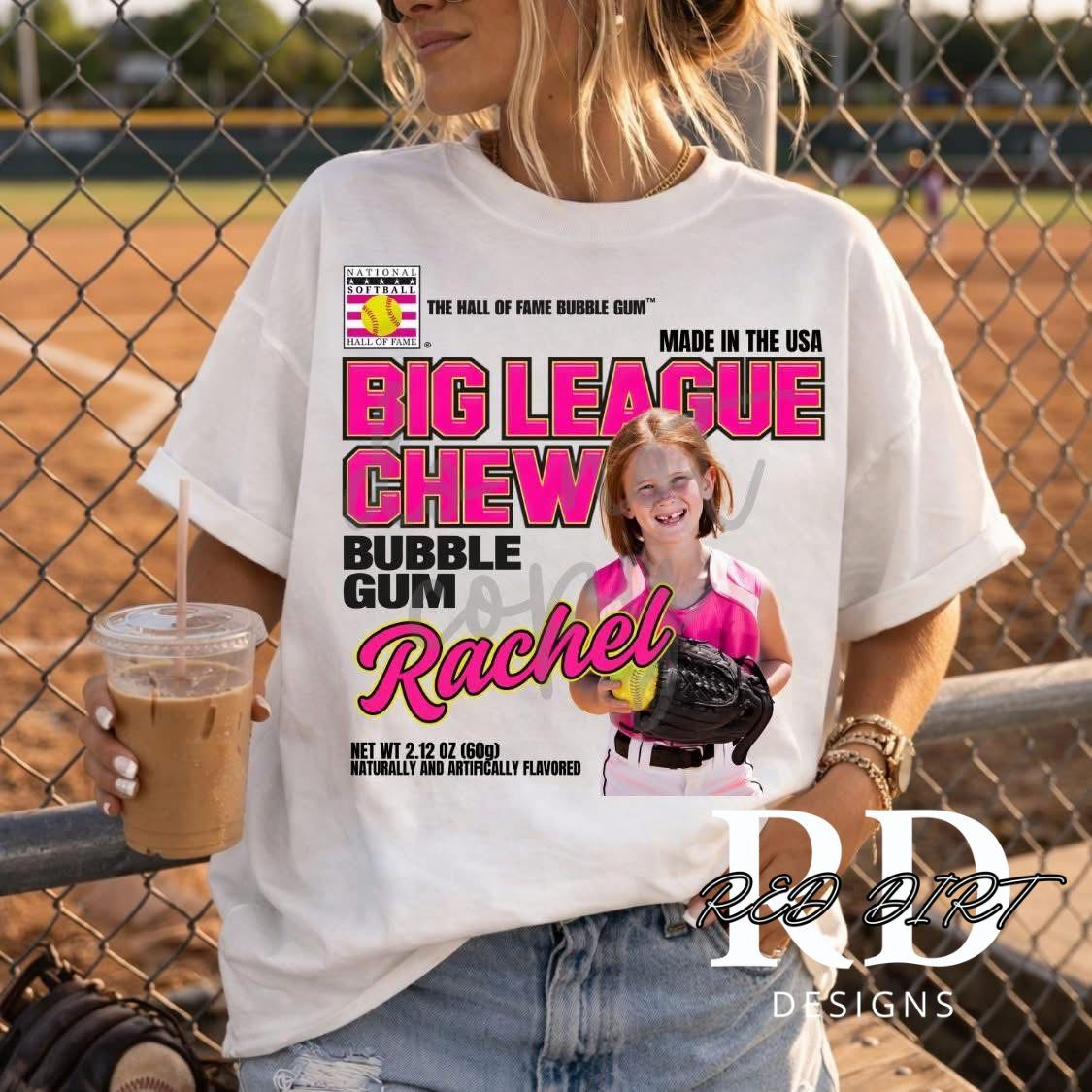 Custom Girl Big League Chew - Email picture w/ order # to reddirtdesignss@gmail.com