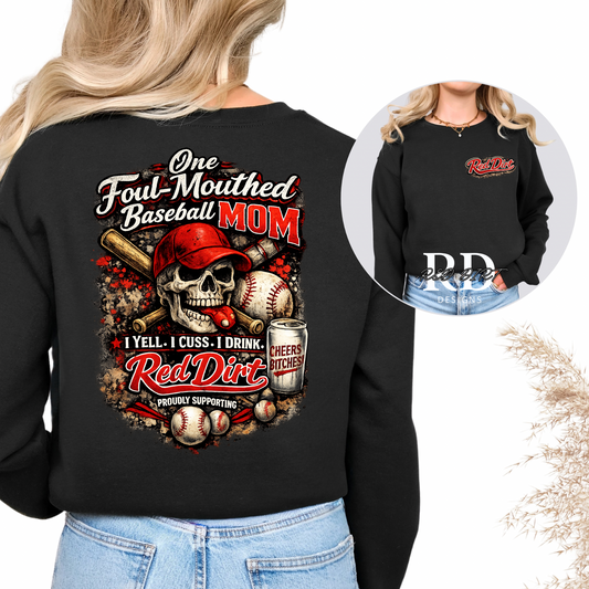 Red Dirt Foul Mouthed Baseball Mom