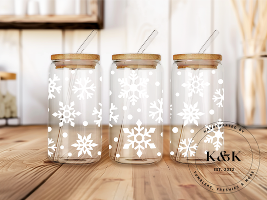 White Snowflakes Libbey