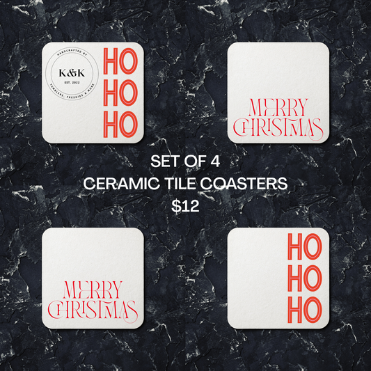 Merry & Ho Ho Ho Coasters